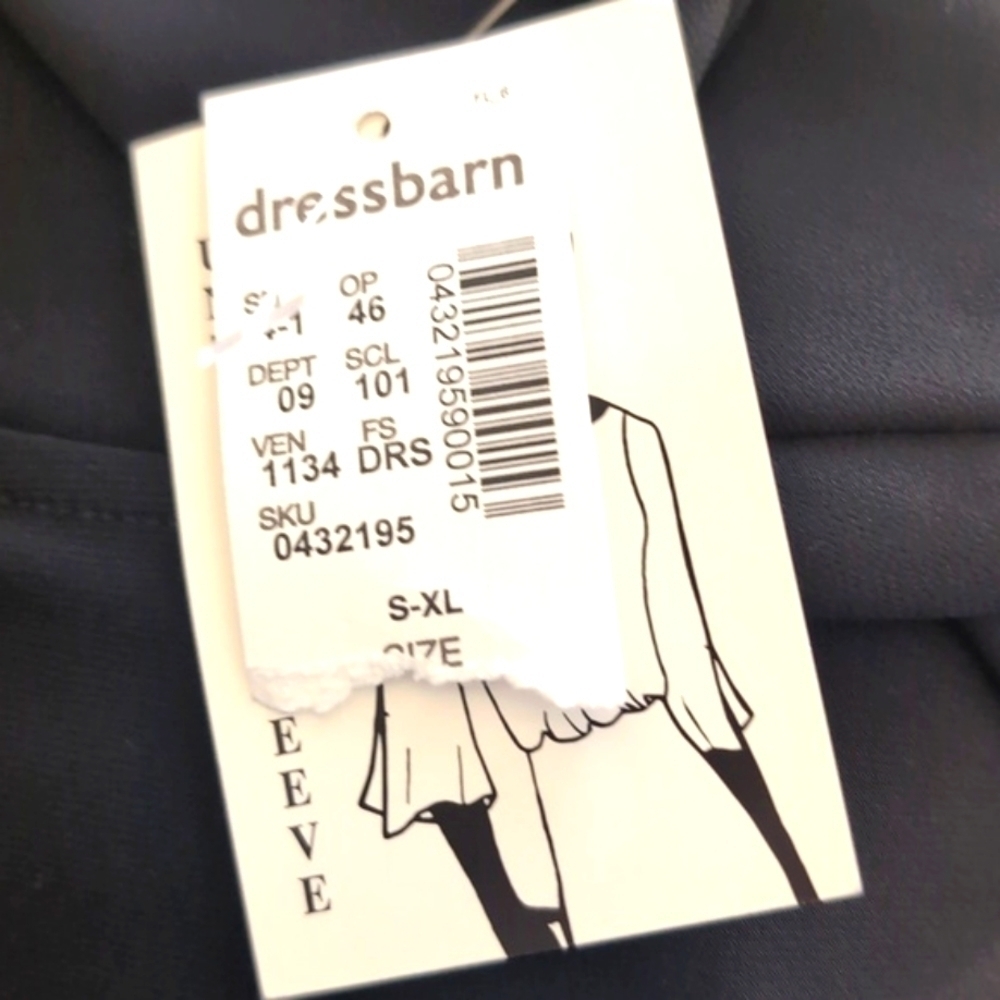 NWT Dress Barn Black Sheath Dress Size Large | Cocktail Work Basic - Picture 3 of 13
